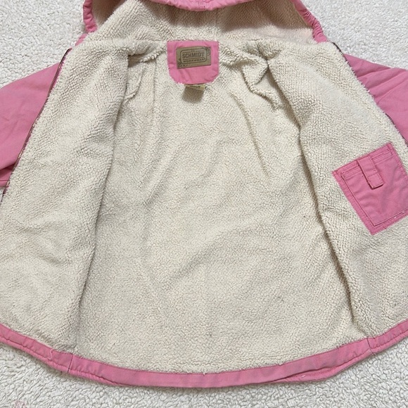 C.E Schmidt Workwear Pink Chore Coat Hooded Canvas Outdoor Youth M 10-12 - Picture 4 of 8